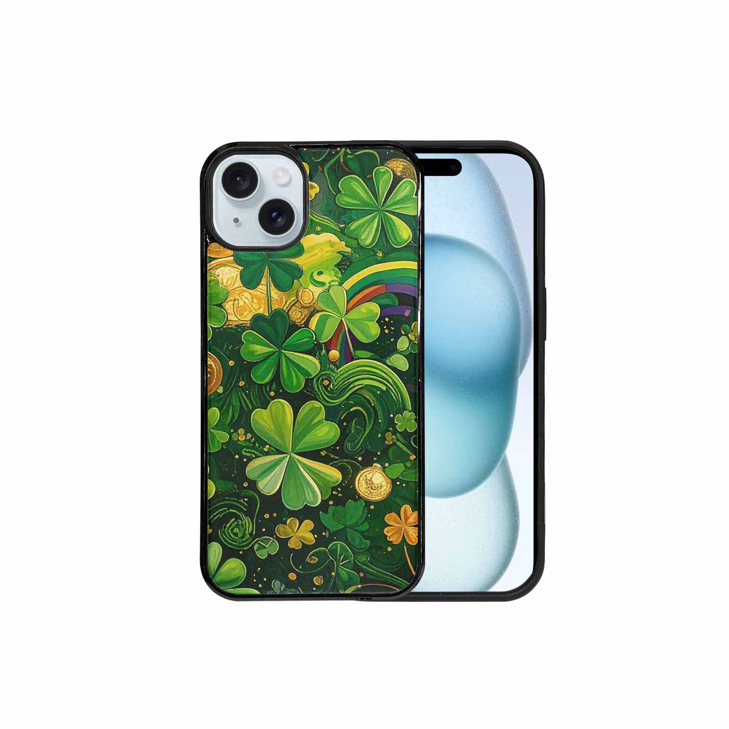iPhone 15 Plus Case — St Patrick\'s Clover St Patrick\'s Clover, Custom Printed Phone Case