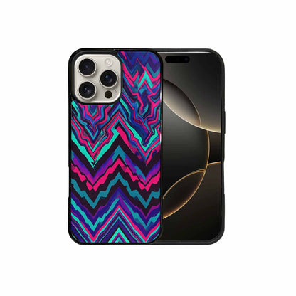 iPhone 16 Pro Max Case — Psychedelic Chevron Vortex, Unique Phone Case Design