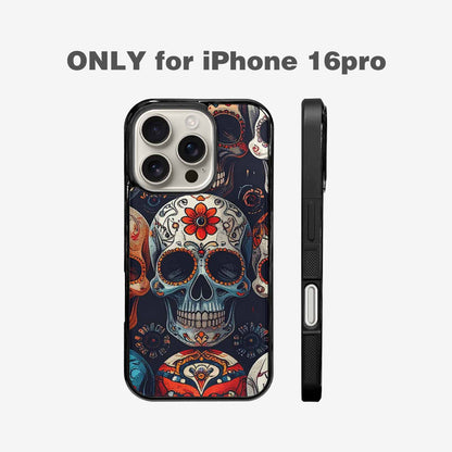 iPhone 16 Pro Case — Skull Waves, Custom Print Case Cover