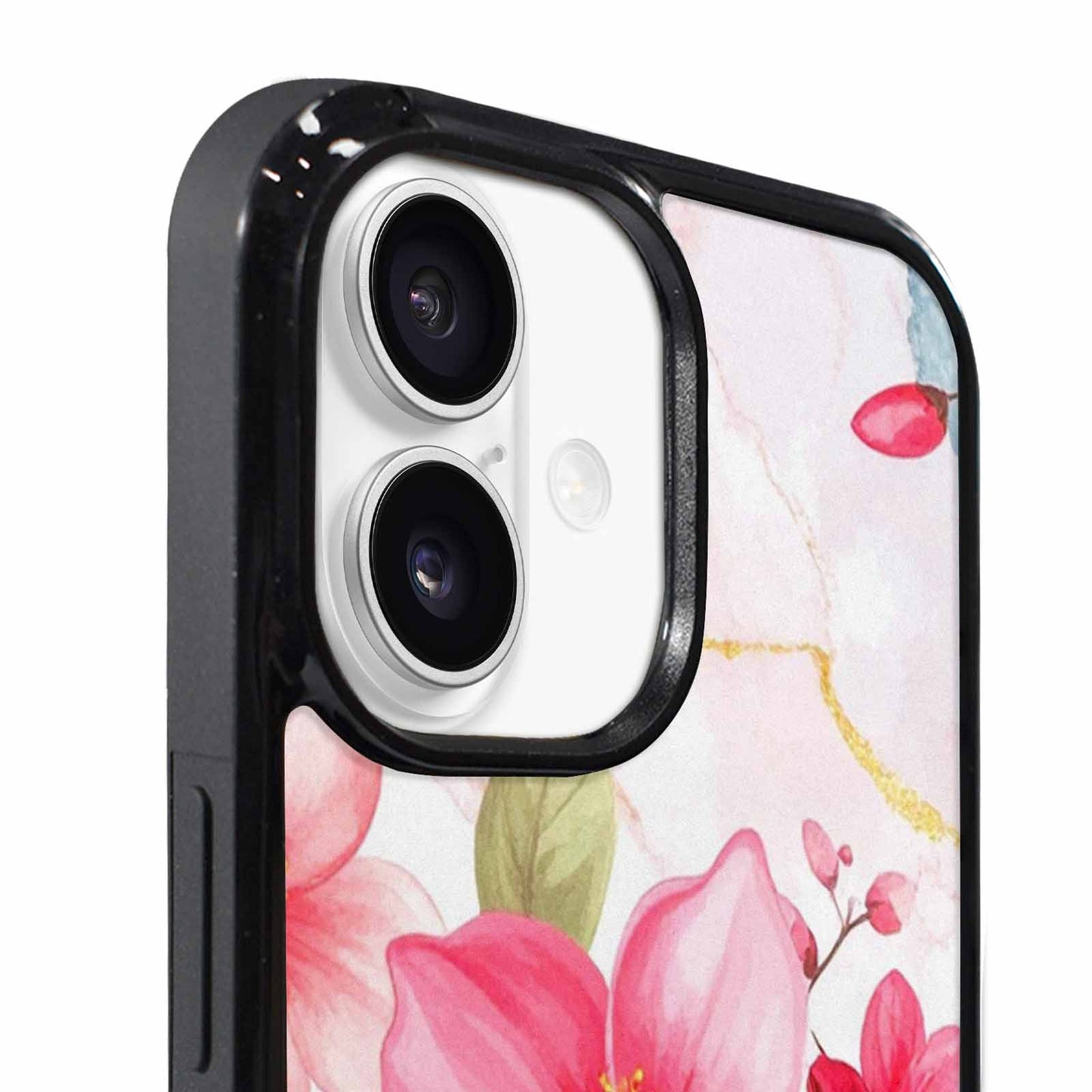 iPhone 17 Case — Marble Floral, Customized Protective Case
