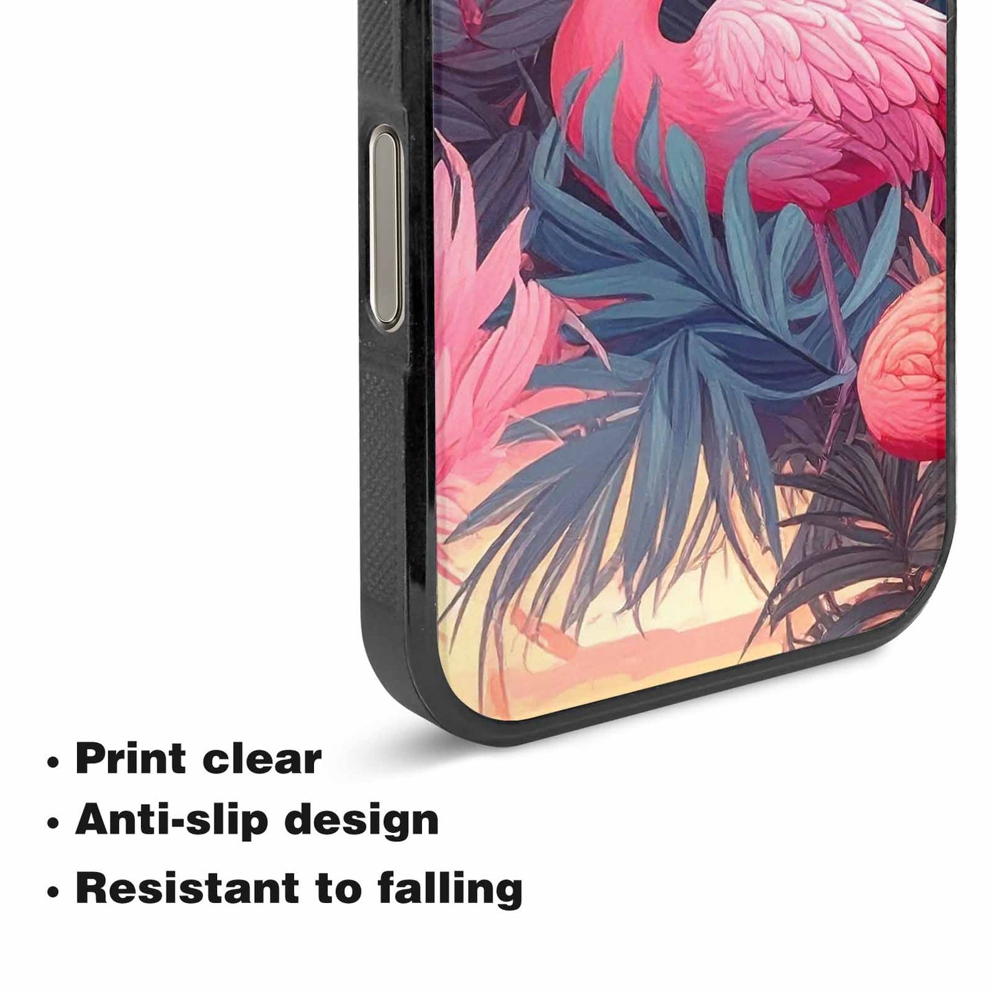iPhone 16 Pro Max Case — Flamingo Tropical Flamingo Tropical Pattern Hundreds, Custom Art Phone Cover