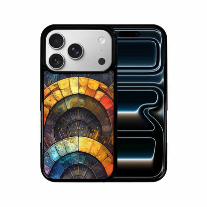 iPhone 17 Pro Case — Metallic Reptile Rainbow Arc Original Art, Unique Phone Case Design
