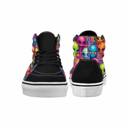 MEN'S Melting Aliens High Top Canvas Vibrant Chaos Sneakers