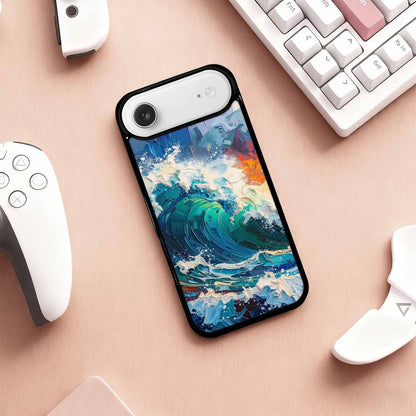 iPhone 17 Air Case — Wave Crest Splash Wave Crest Watercolor, Custom Made Phone Cover