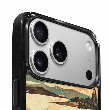 iPhone 17 Pro Case — Vintage Travel Artwork Pattern Retro Vintage, Custom Printed Phone Case