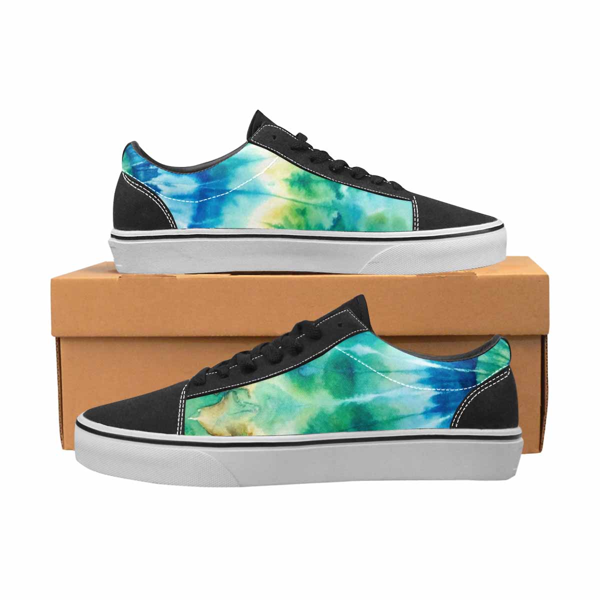 MEN'S Tie Dye Swirl Canvas Lace-Up Aesthetic Shoes