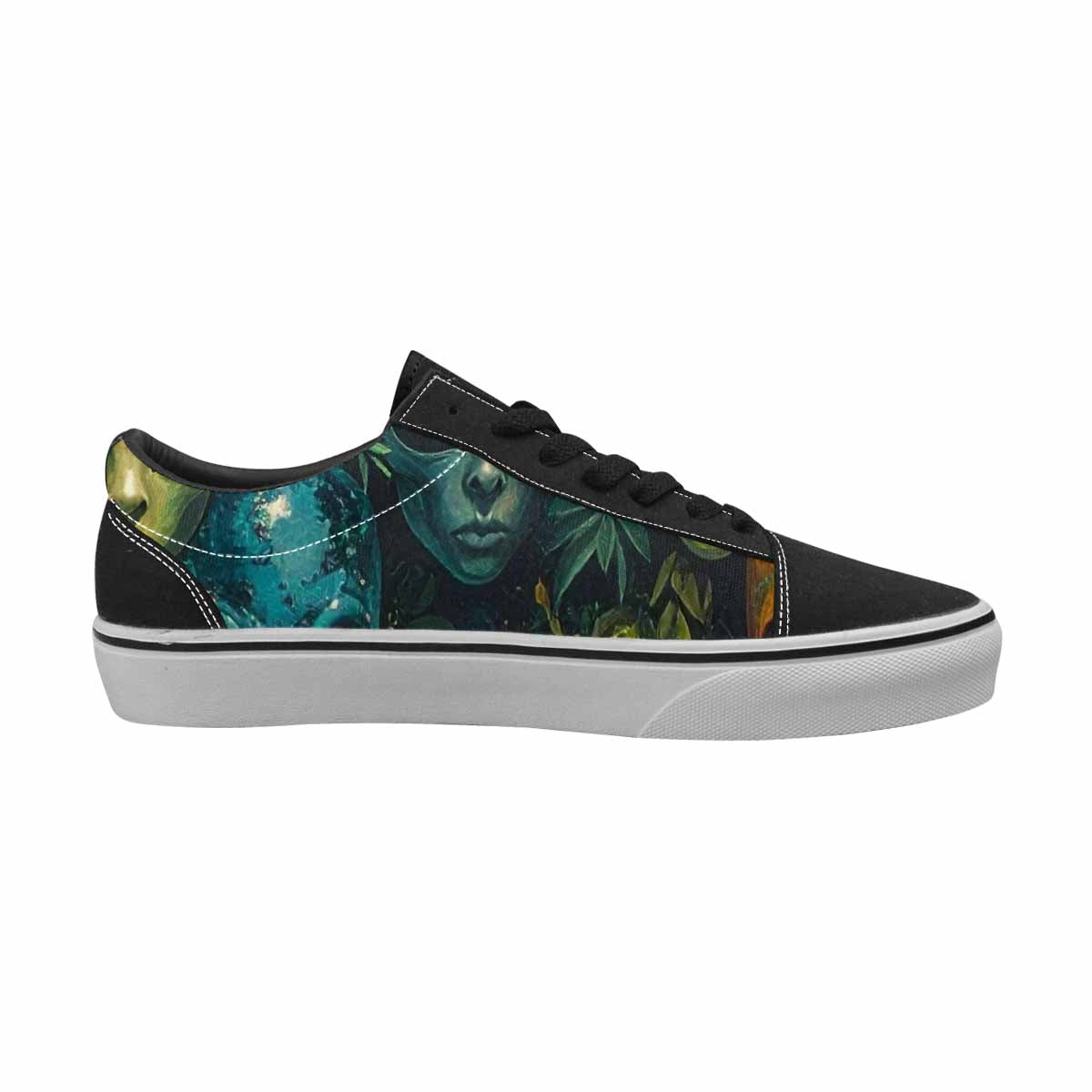 WOMEN'S Aliens Lace-Up Canvas Vivid Custom Sneakers