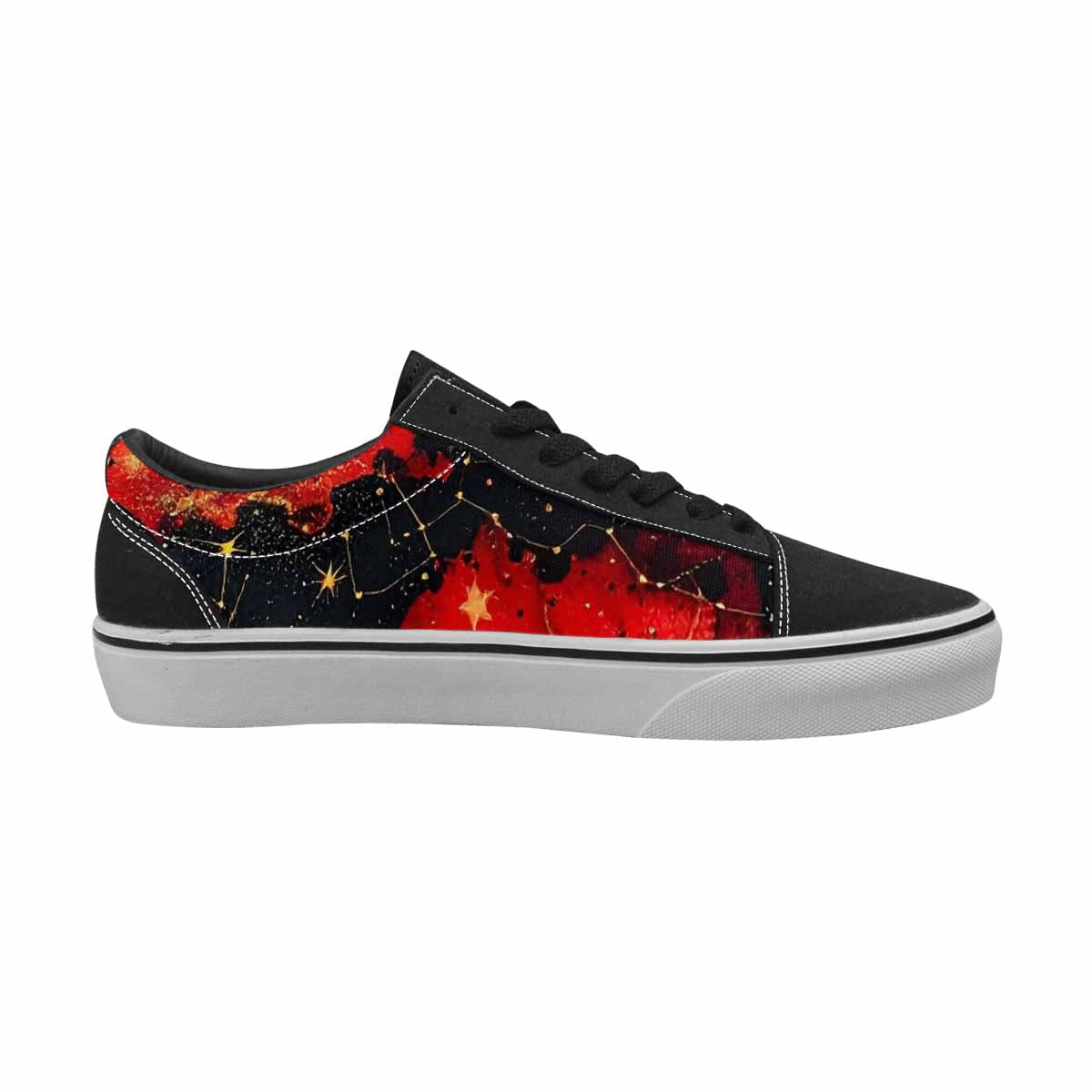 WOMEN'S Zodiac Constellation Lace-Up Canvas Melting Art Sneakers