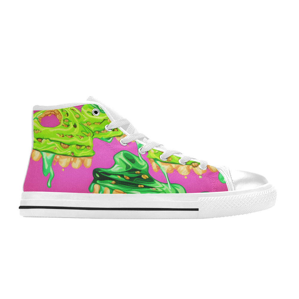 WOMEN'S Cc Ice Cream Art High Top Canvas Wallpaper Art Custom Shoes