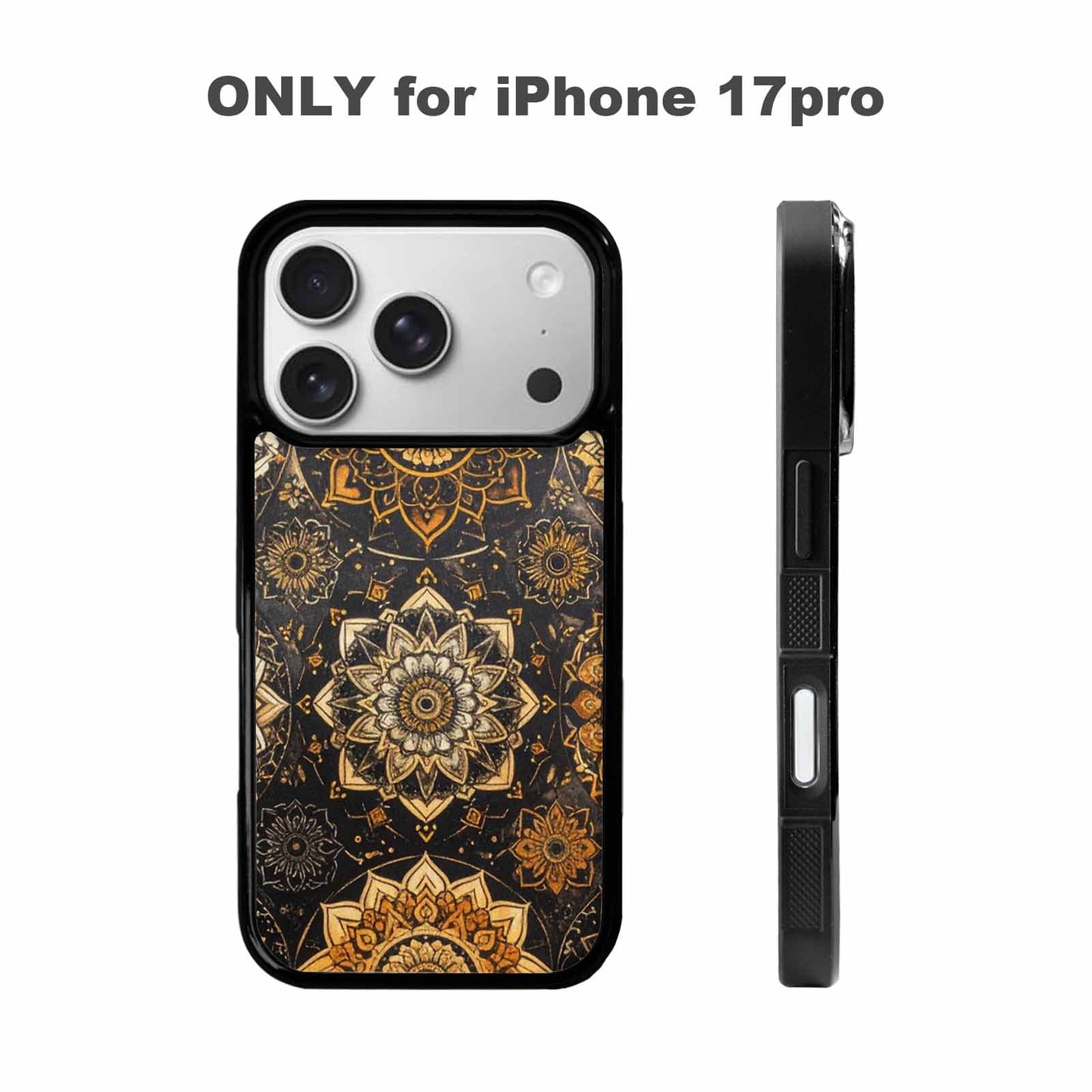 iPhone 17 Pro Case — Small Mandala Pattern Randomly Varying Floral, Custom Print Case Cover