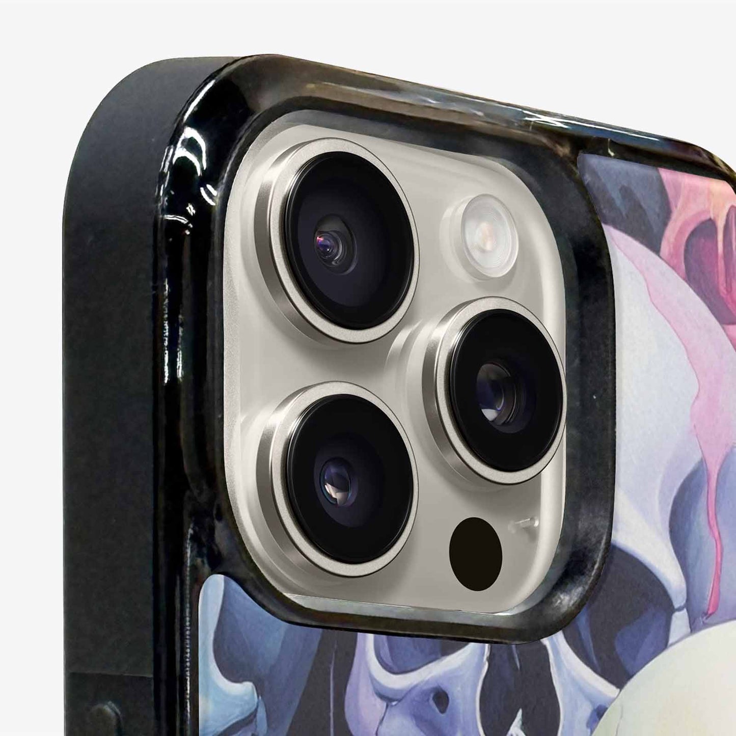 iPhone 15 Pro Max Case — Dark Black And White Color Tone, Unique Phone Case Design