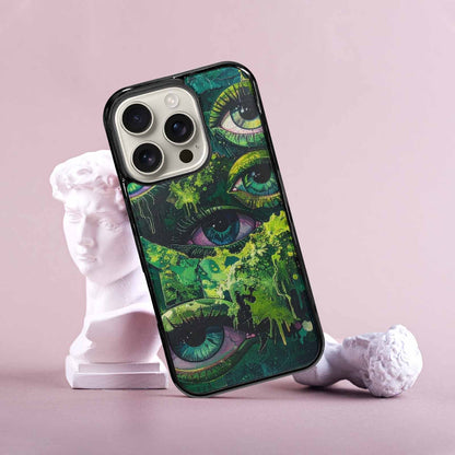 iPhone 16 Pro Case — Reptile Eye Cartoon, Custom Phone Case