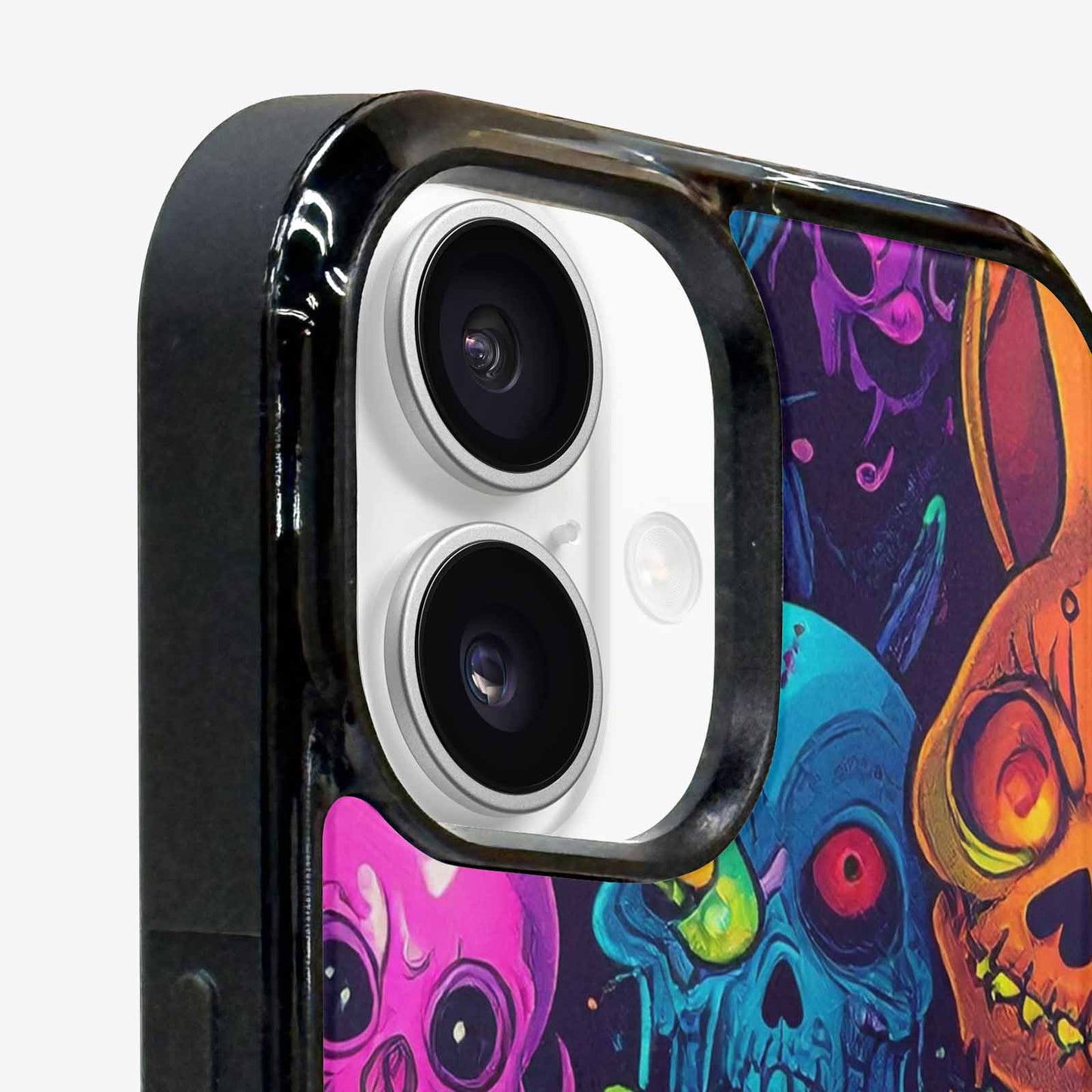 iPhone 16 Case — Mixed Toxic Glow Creature Pattern Hundreds, Custom Phone Case
