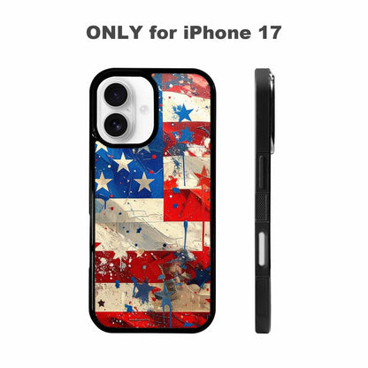 iPhone 17 Case — Patriotic Stars And Stripes Galaxy Space, Original Design Phone Case