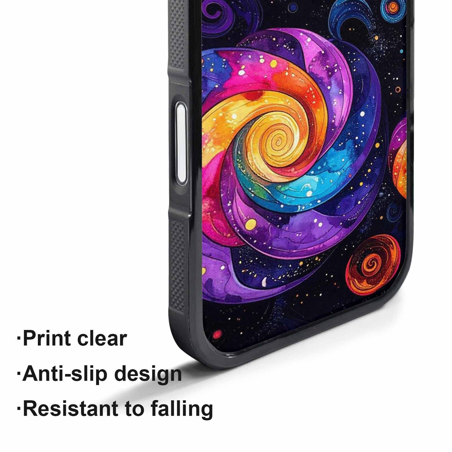 iPhone 17 Pro Case — Rose Galaxy Art Seamless Pattern Galaxy, Original Design Phone Case