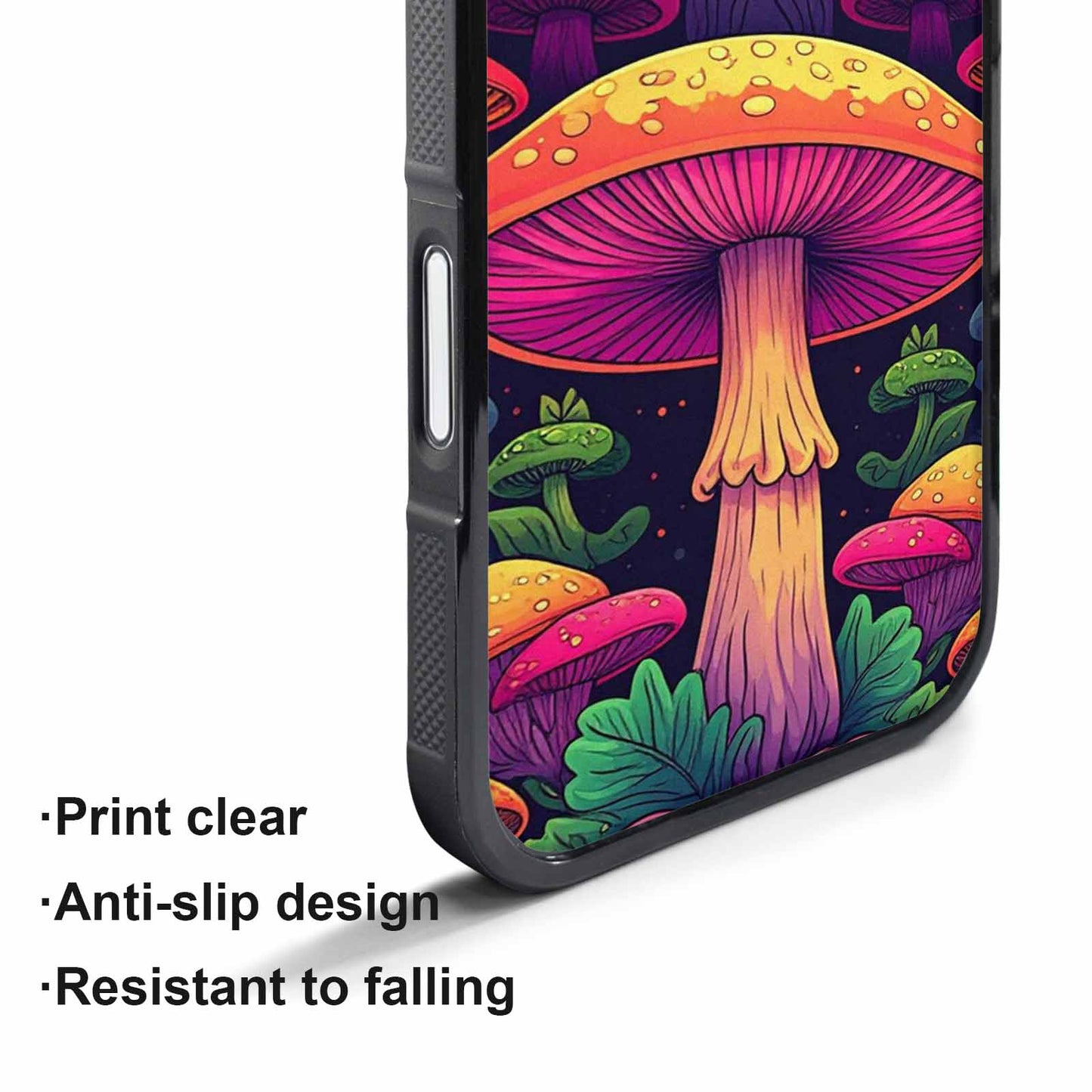 iPhone 17 Pro Case — Psychedelic Mushroom Cartoon Pattern Cartoon Cute, Unique Phone Case Design