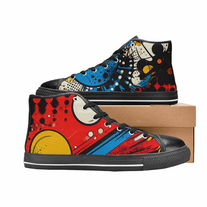 WOMEN'S Comic Book Halftone High Top Canvas Dreamcore Custom Shoes