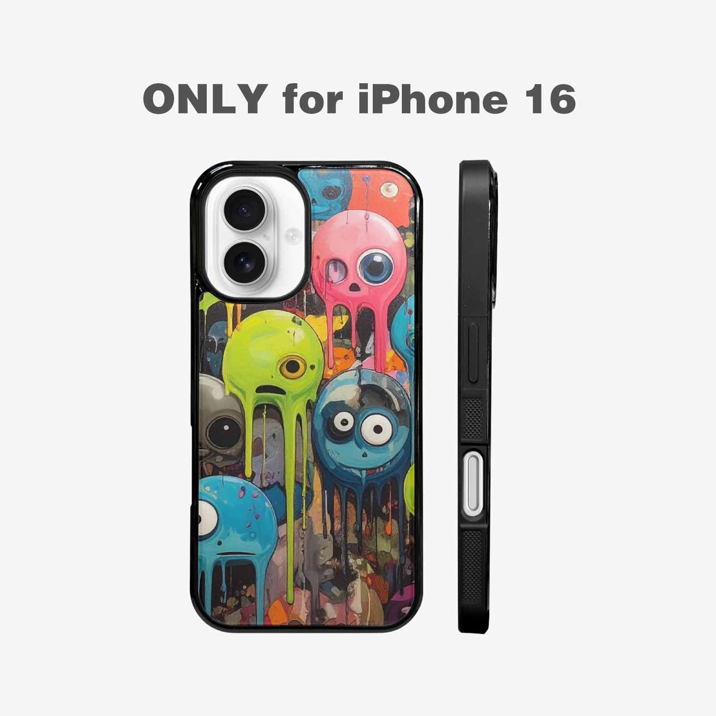 iPhone 16 Case — Aliens Camomelting Aliens Patt Fgd, Custom Print Case Cover