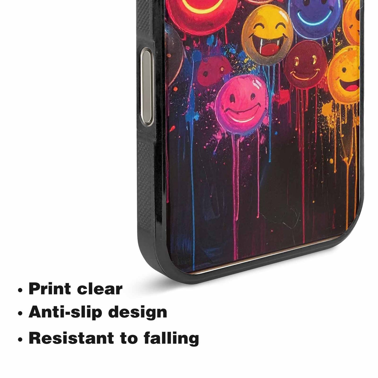 iPhone 15 Pro Max Case — Smiley Faces Glow Smiley Faces Pattern, Personalized Phone Case