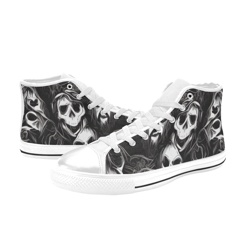 WOMEN'S Cc Skulls Ghosts High Top Canvas Dreamcore Sneakers