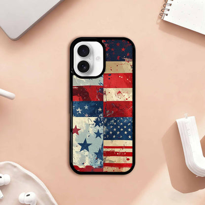 iPhone 17 Case — Small American Flag Stars Galaxy Space, Custom Phone Case