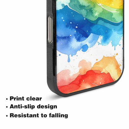 iPhone 16 Pro Case — Watercolor Splash Abstract Pattern Seamless Repeat, Custom Printed Phone Case