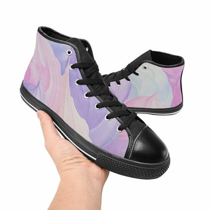 MEN'S Tie Dye - High Top Canvas Dark Academia Custom Sneakers