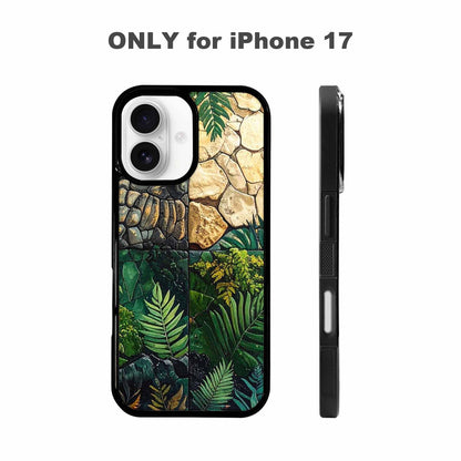 iPhone 17 Case — Small Dinosaur Silhouette Pattern, Original Art, Custom Phone Case