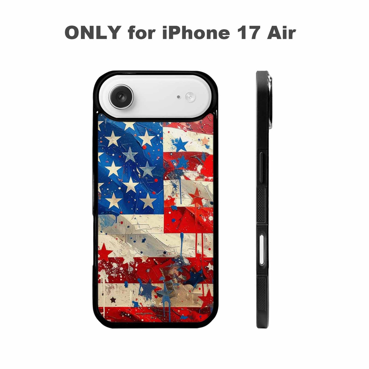 iPhone 17 Air Case — Patriotic Stars And Stripes American Galaxy, Customized Protective Case