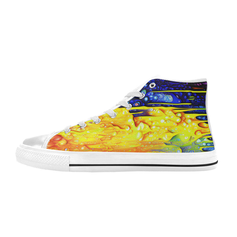 MEN'S Cc Acid Drip 7 High Top Canvas Neon Fantasy Custom Sneakers