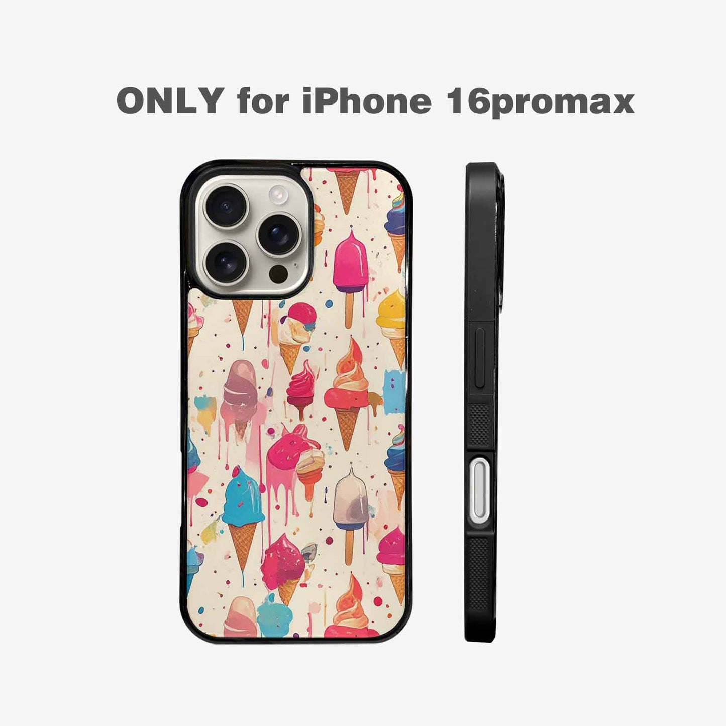 iPhone 16 Pro Max Case — Ice Cream Motif Ice Cream Motifs, Unique Phone Case Design