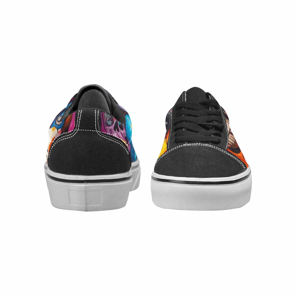 WOMEN'S Skulls (general) Skulls Lace-Up Canvas Neon Fantasy Shoes
