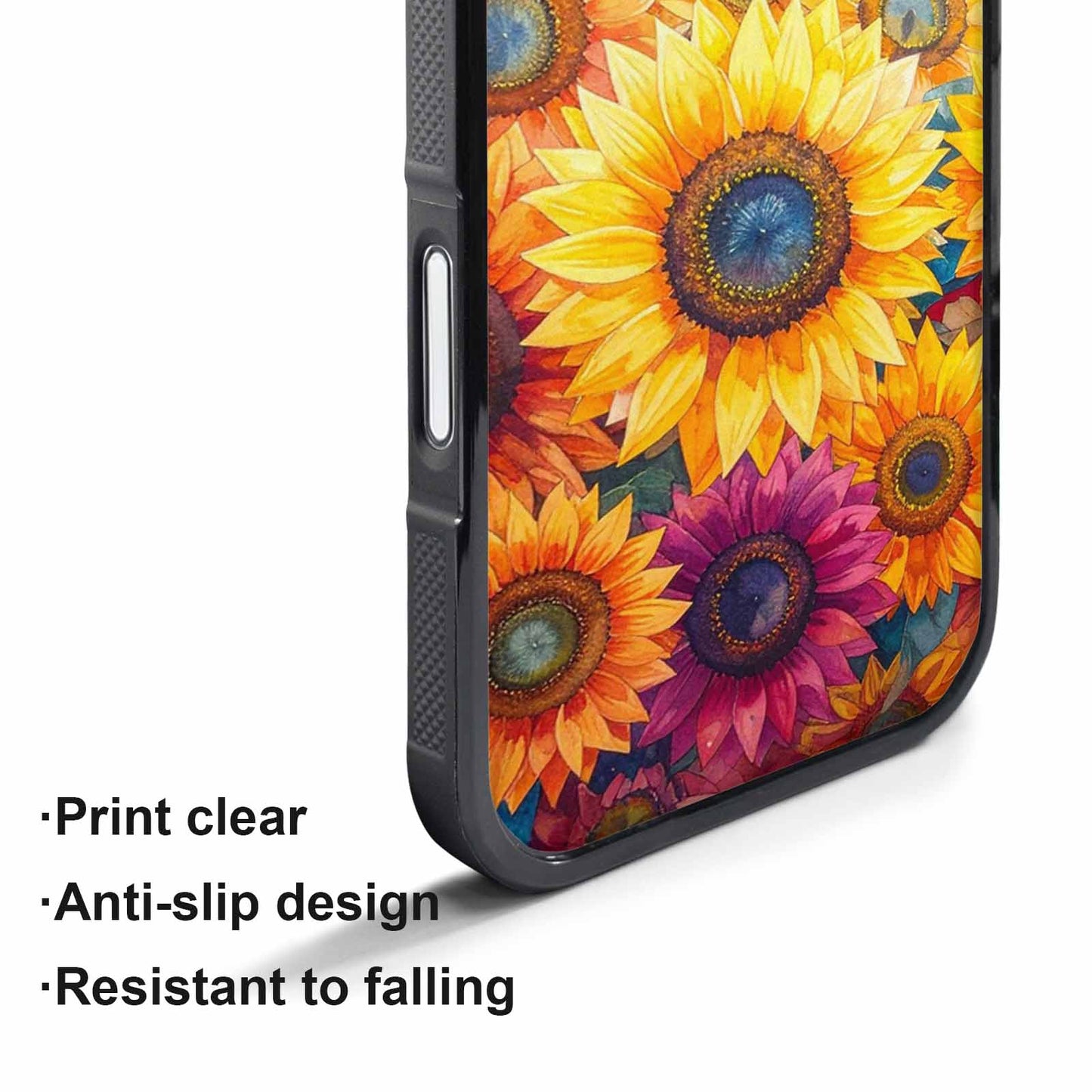 iPhone 17 Pro Case — Full Color Vibrant Sunflower Burst Floral, Custom Designed Case Cover