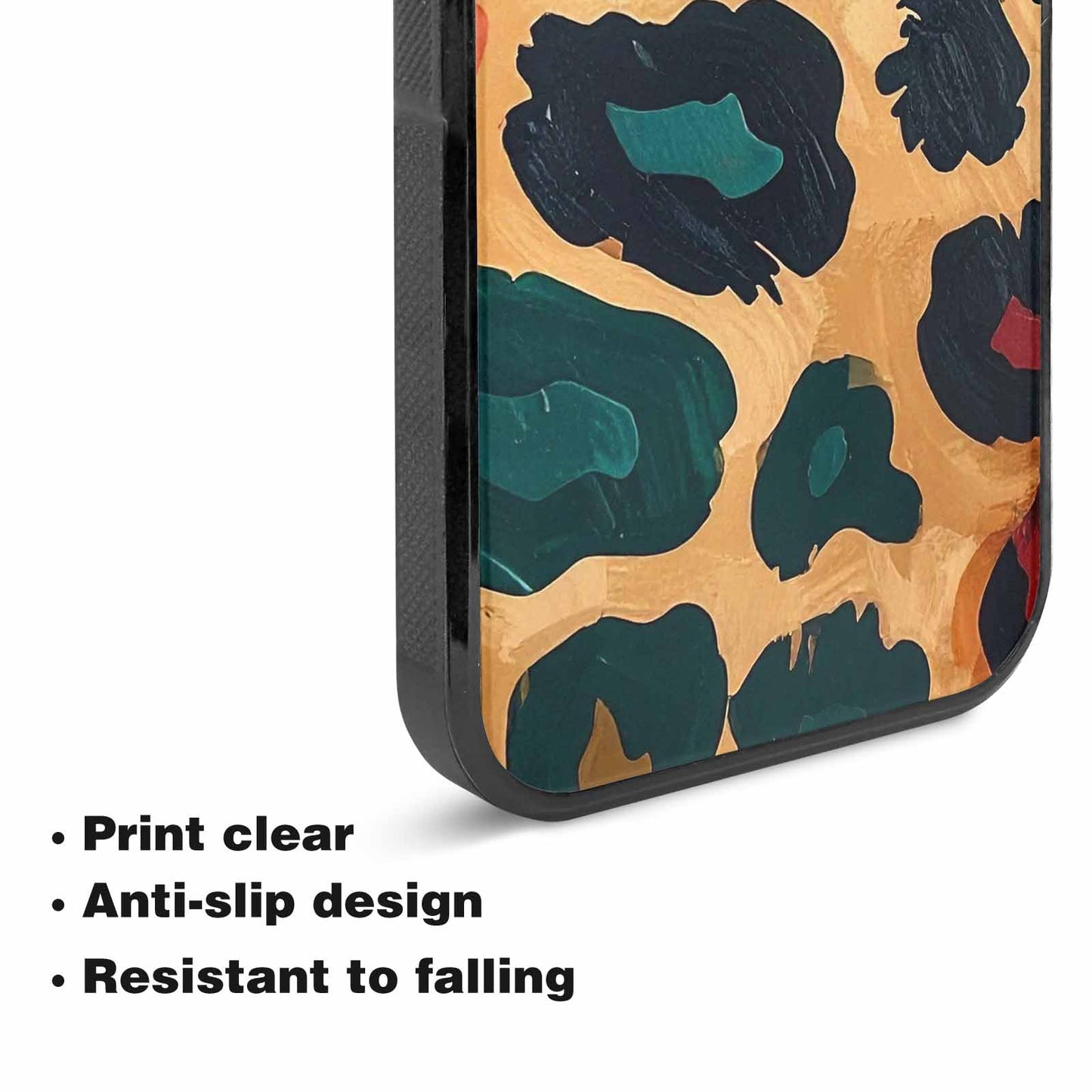 iPhone 15 Plus Case — Leopard Wallpaper Print, Original Design Phone Case