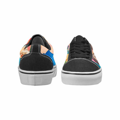 WOMEN'S Surreal Dream Fragment Lace-Up Canvas Melting Art Custom Sneakers