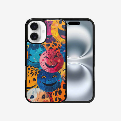 iPhone 16 Case — Smiley Faces Animal Printsmile Kh7 Personalized, Personalized Phone Case