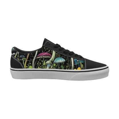 WOMEN'S Rainbow Drip Mushrooms Lace-Up Canvas Grunge Shoes