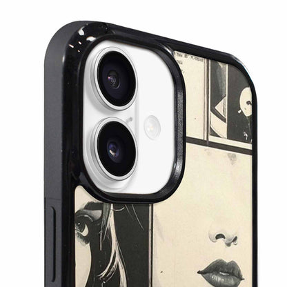 iPhone 17 Case — Black And White Solid Retro Vintage, Original Design Phone Case