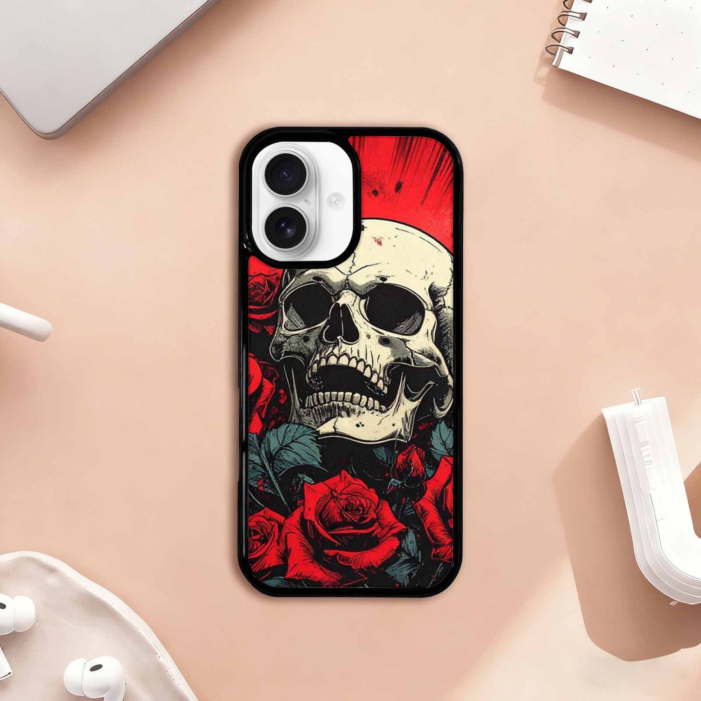 iPhone 17 Case — Skull Dark Art Gothic Print Gothic, Customized Protective Case