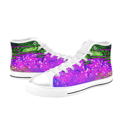 MEN'S Cc Acid Drip 6 High Top Canvas Wallpaper Art Sneakers
