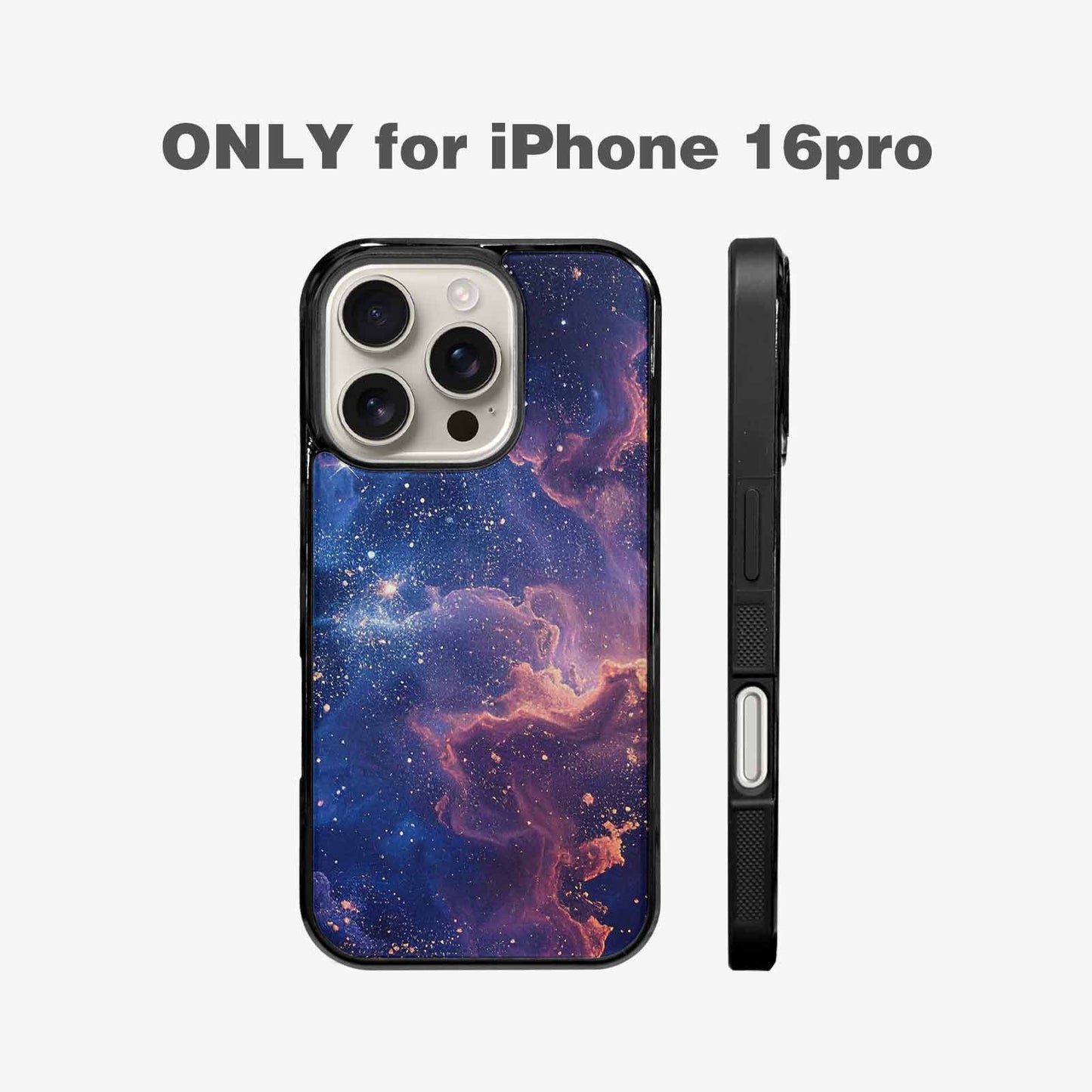 iPhone 16 Pro Case — Nebula Texture With Dense Star Cluster, Custom Phone Case