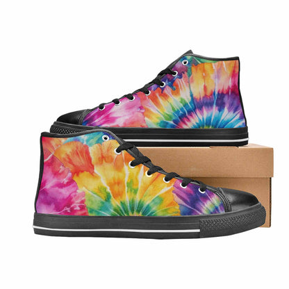 MEN'S Tie Dye Swirl High Top Canvas Aesthetic Shoes