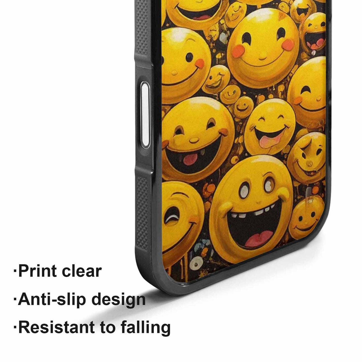 iPhone 17 Case — Melting Moon Smiley Yellow Original Art, Custom Designed Case Cover