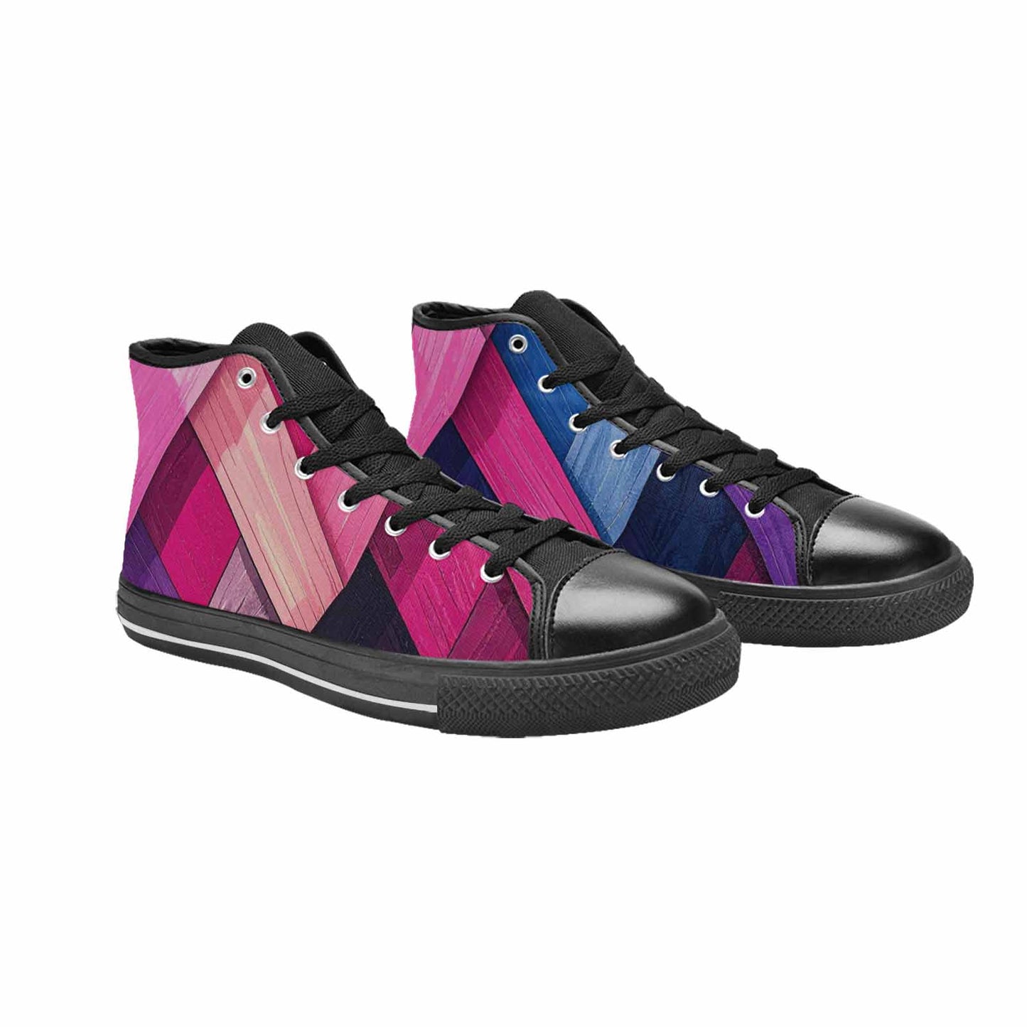 MEN'S Genderfluid Flag Color High Top Canvas Cottagecore Custom Sneakers
