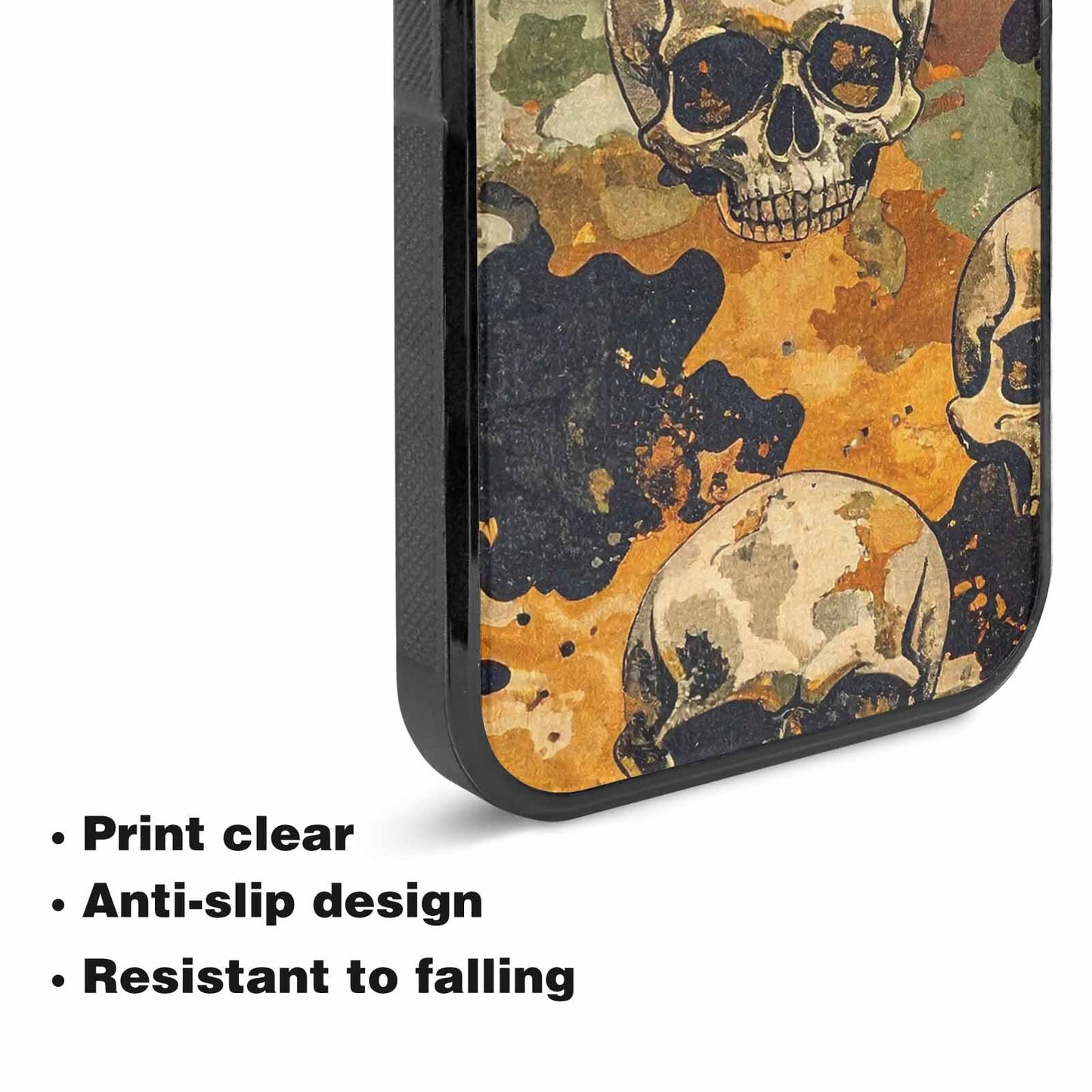 iPhone 15 Case — Military Camo Skull Custom, Custom Made Phone Cover