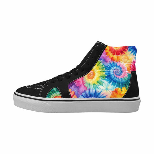 MEN'S Tie Dye Swirl High Top Canvas Y2K Custom Shoes