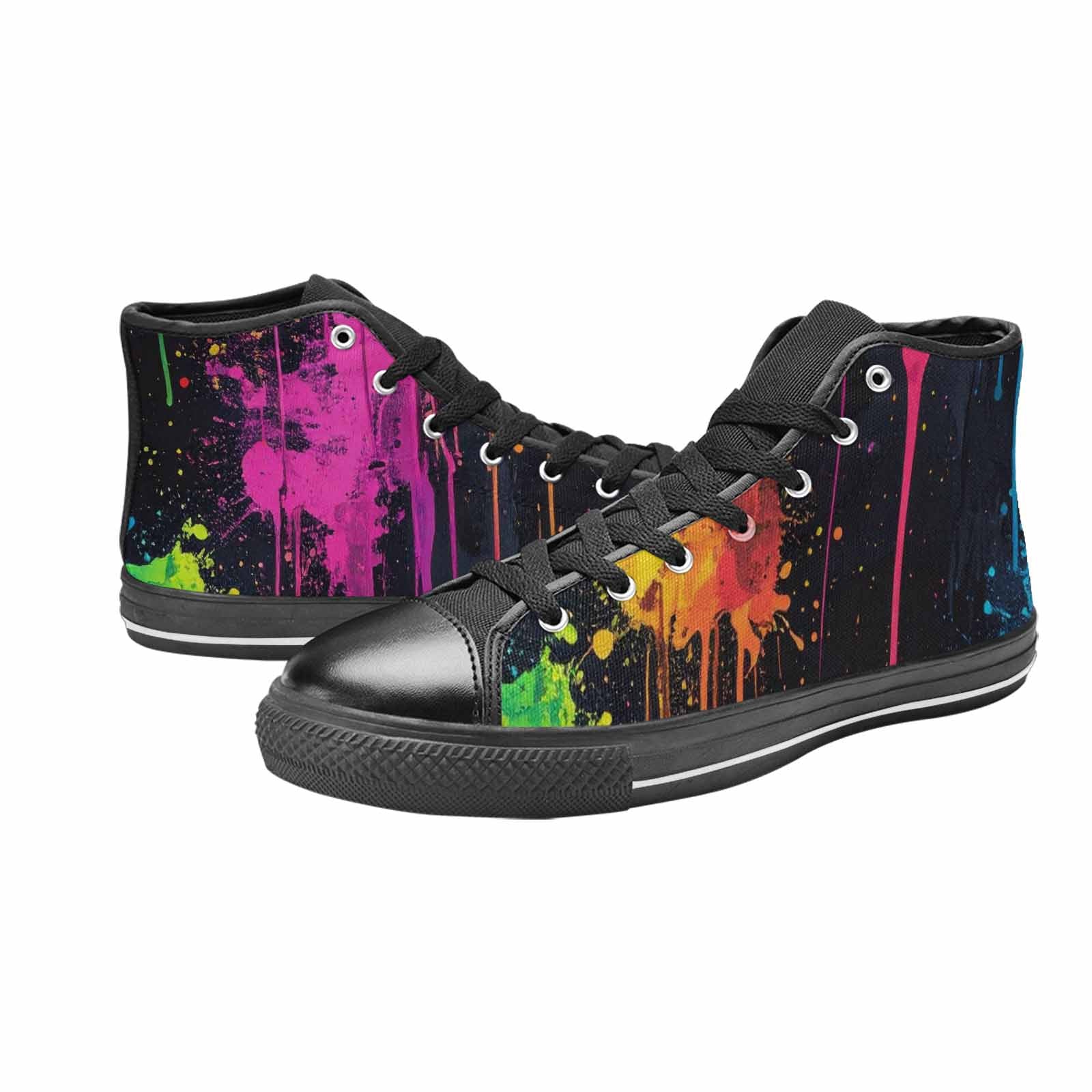 WOMEN'S Paint Splatter High Top Canvas Aesthetic Sneakers