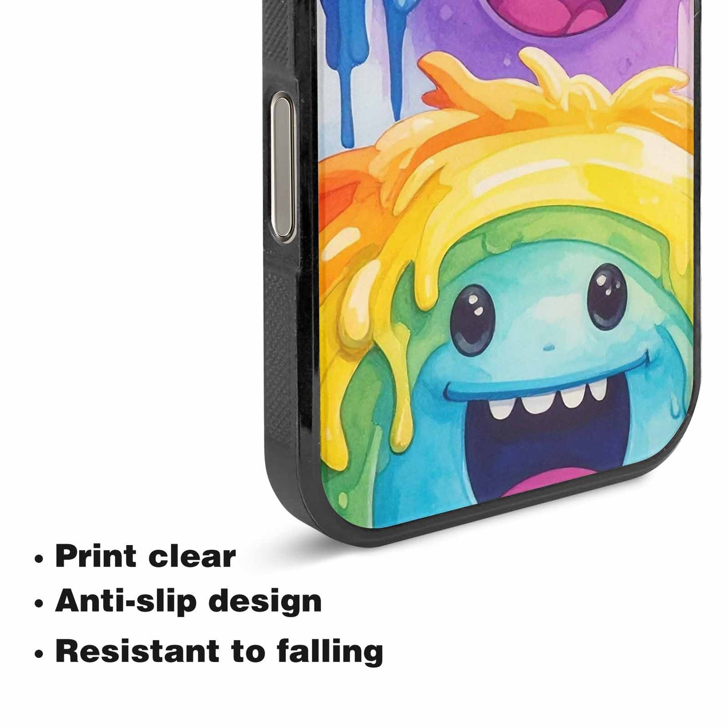iPhone 16 Pro Max Case — Rainbow Sherbet Monster, Custom Made Phone Cover