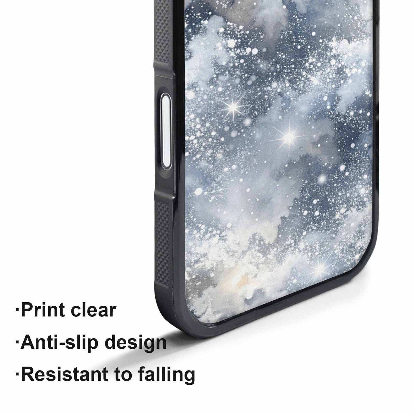 iPhone 17 Pro Max Case — Galaxy Art Silver White Galaxy Space, Customized Protective Case