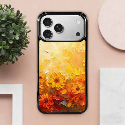iPhone 17 Pro Max Case — Impressionist Sunflower Brushstroke Pattern Floral, Custom Art Phone Cover